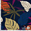 Viscose crepe stof met groot bloem en bladpatroon donkerblauw