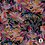 Viscose stof met gestyleerde bloemenprint in rozetinten