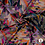 Viscose stof met gestyleerde bloemenprint in rozetinten