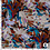 Viscose stof met gestyleerde bloemenprint in lila en bruintinten