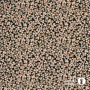  Viscose crepe met klein bloempatroon in beige