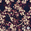 Satijn stof met matglans in blurred flowers in donkerblauw
