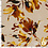 Satijn stof met matglans in groot bloempatroon beige