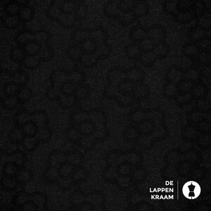 Heavy knit met ingebreid bloempatroon antraciet