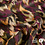 Satijn stof met matte finish in aubergine vlekkenpatroon