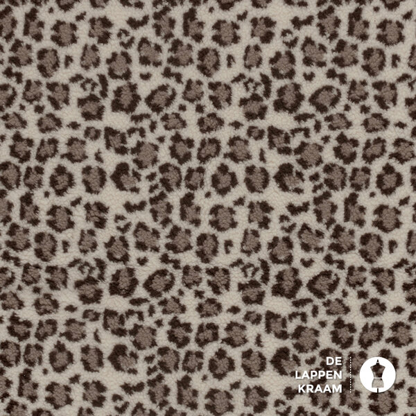 Kortgeschoren Teddy in ecru met beige en bruin