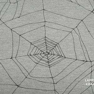  Coupon 380 French terry grijs met spinnenwebben 180 x 160 cm