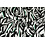 Veiling 2 september Coupon 179 Viscose zwart met witte abstracte bladeren in wit met groen detail 170 x 140 cm