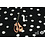 Coupon 221 French terry zwart met witte cirkels 170 x 180 cm