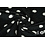 Coupon 221 French terry zwart met witte cirkels 170 x 180 cm
