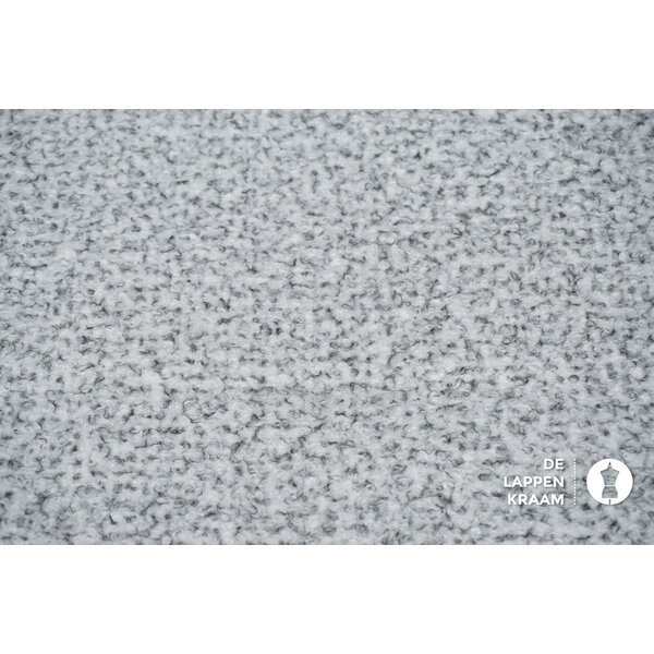 Boucle stof grijs melange