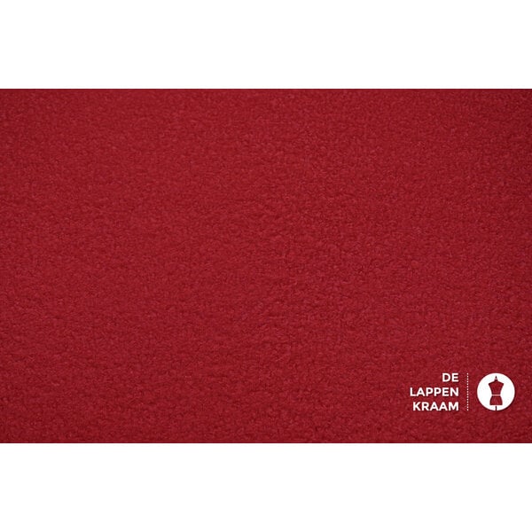 Boucle stof donkerrood