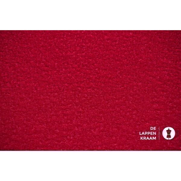 Boucle stof felrood