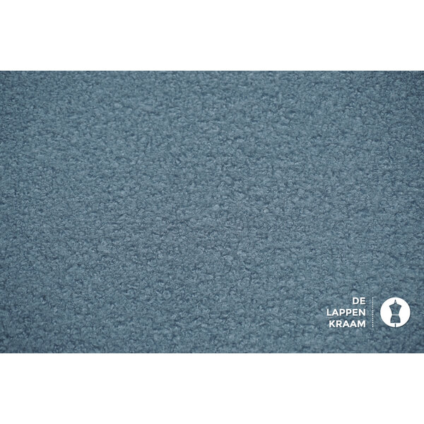 Boucle stof licht jeansblauw