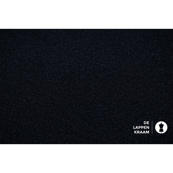Boucle stof donkerblauw