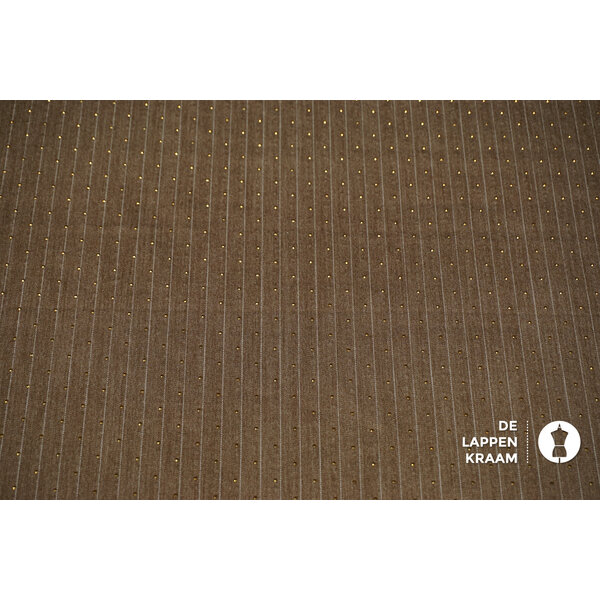 A la Ville Krijtstreep terlenka met stretch en goudkleurige studs