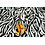 Viscose stof zwart met witte abstracte bladeren in wit met groen detail