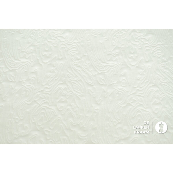 Veiling 2 september Coupon 660 Punta roomwit gestikt in vlekkenpatroon 170 x 150 cm