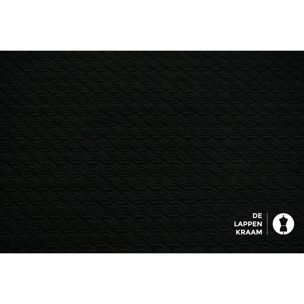 Veiling 2 september Coupon 691 Punta zwart gestikt in abstract patroon 170 x 150 cm