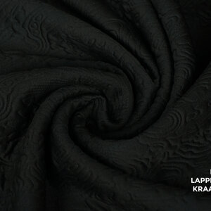 Heavy stretch zwart met fantasiemotief