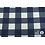 Geblokte katoenen twill stof in blauw-wit
