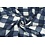 Geblokte katoenen twill stof in blauw-wit