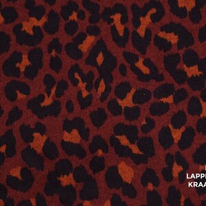 Gebreid in luipaardprint bordeaux