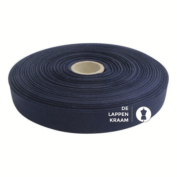 Keperband 1cm donkerblauw