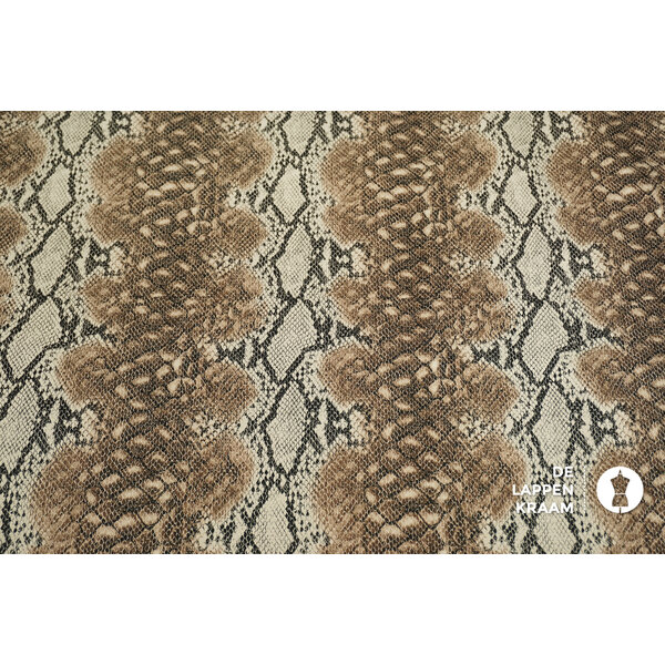 Nepleer met slangenprint in beige en bruintinten