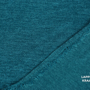 Gebreid met lurex turkoois