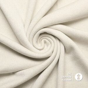Angora stof met zilveren lurex roomwit