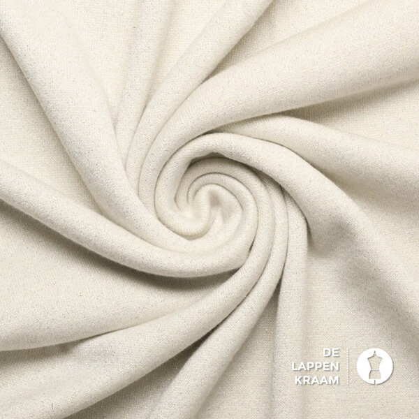 Angora stof met zilveren lurex roomwit