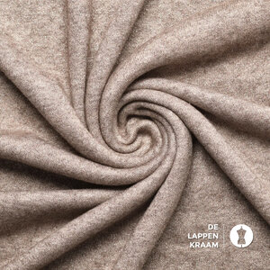 Angora stof met zilveren lurex beige