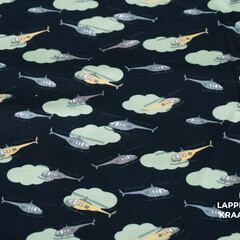  Tricot donkerblauw met helikopters