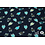 Katoenen tricot stof donkerblauw met grijze beren