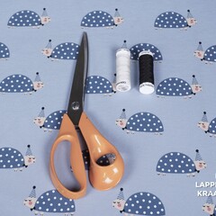  Katoenen tricot met schildpadden met feesthoedjes