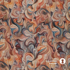 Punta di Roma met olievlekdessin in bruintinten