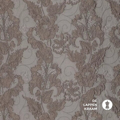  Polyester jacquard met glansdraad taupe
