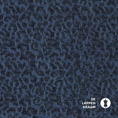  Jeans met donkerblauwe panter-chenille