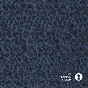 Jeans met donkerblauwe panter-chenille
