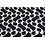 Coupon 720 Crepe stof met zwart witte s-vormen 180 x 150 cm
