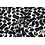 Coupon 720 Crepe stof met zwart witte s-vormen 180 x 150 cm