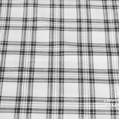 Veiling 2 september Coupon 737 Flanel in zwart witte ruit 180 x 145cm