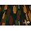 Veiling 2 september Coupon 726 Viscose met vegen in groentinten met camel en brique 180 x 145cm