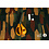 Veiling 2 september Coupon 726 Viscose met vegen in groentinten met camel en brique 180 x 145cm