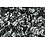 Coupon 41 Viscose met lurex zwart witte bloemenprint 180 x 145cm