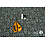 Veiling 2 september Coupon 718 Chiffon zwart wit met gouden details 180 x 150 cm