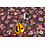 Coupon 47 Chiffon paars met sierlijke bloem 180 x 150 cm
