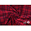 Coupon 707 Flanel roze met zwarte ruit 180 x 150cm