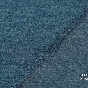 Gebreide stof met lurex blauw